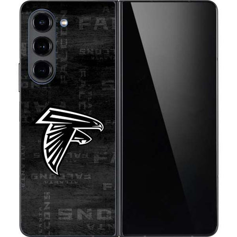 NFL Atlanta Falcons Black & White Galaxy Z Fold5 5G Skin