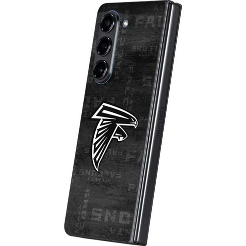 NFL Atlanta Falcons Black & White Galaxy Z Fold5 5G Skin