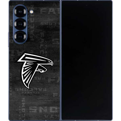 NFL Atlanta Falcons Black & White Galaxy Z Fold6 Skin
