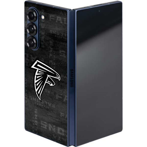 NFL Atlanta Falcons Black & White Galaxy Z Fold6 Skin
