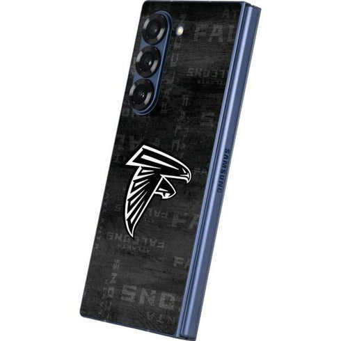NFL Atlanta Falcons Black & White Galaxy Z Fold6 Skin