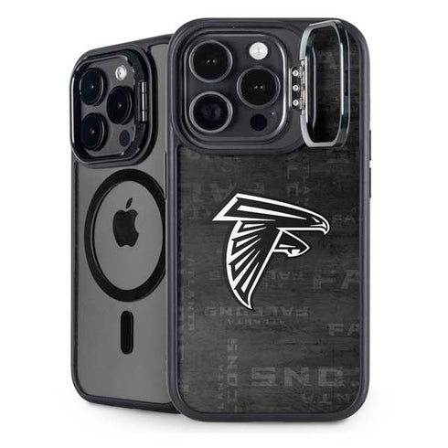 NFL Atlanta Falcons Black & White iPhone 14 Pro Kickstand Case