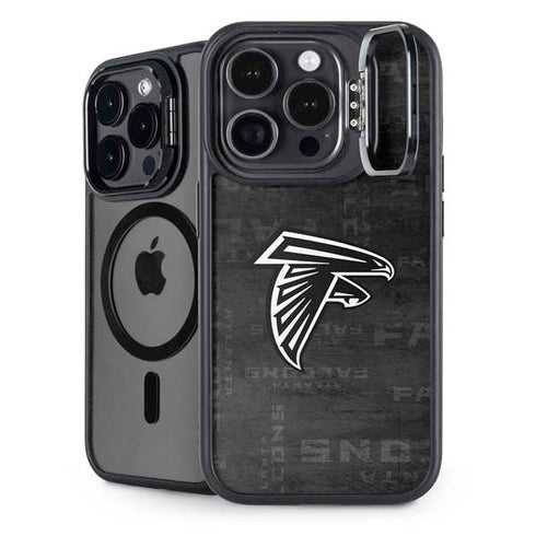 NFL Atlanta Falcons Black & White iPhone 15 Pro Max Kickstand Case