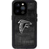 NFL Atlanta Falcons Black & White iPhone 15 Pro Waterproof Case