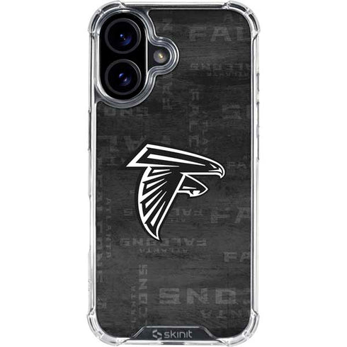 NFL Atlanta Falcons Black & White iPhone 16 Clear Case
