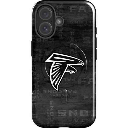 NFL Atlanta Falcons Black & White iPhone 16 Magsafe Impact Case