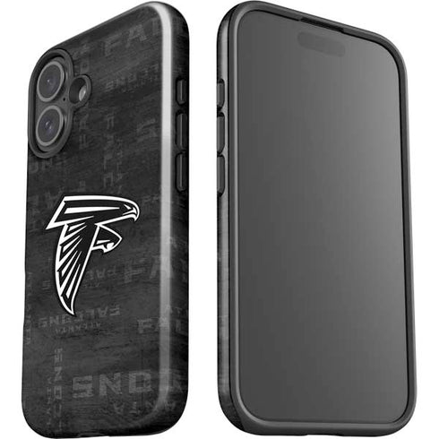 NFL Atlanta Falcons Black & White iPhone 16 Plus Impact Case