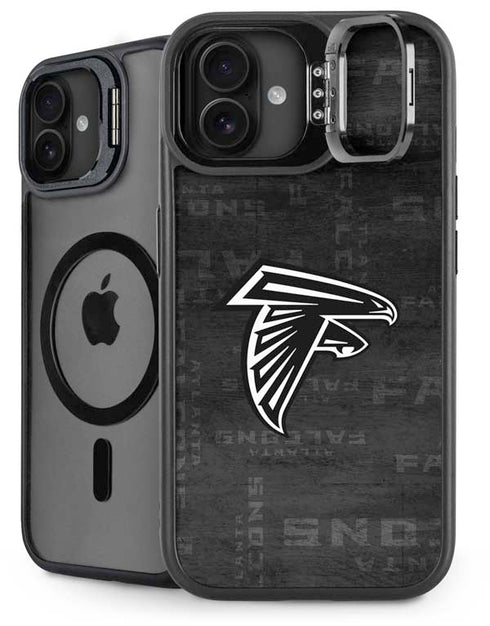 NFL Atlanta Falcons Black & White iPhone 16 Plus Kickstand Case