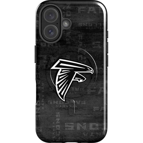 NFL Atlanta Falcons Black & White iPhone 16 Plus Magsafe Impact Case