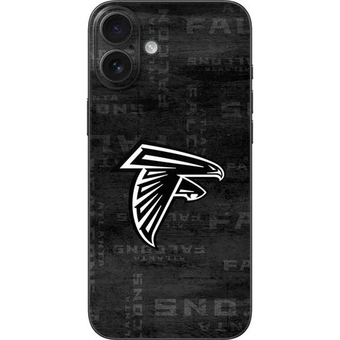NFL Atlanta Falcons Black & White iPhone 16 Plus Skin
