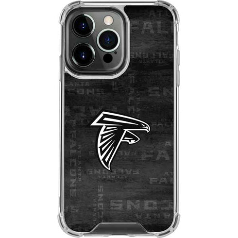 NFL Atlanta Falcons Black & White iPhone 16 Pro Clear Case