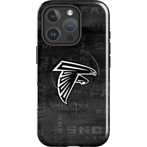 NFL Atlanta Falcons Black & White iPhone 16 Pro Magsafe Impact Case