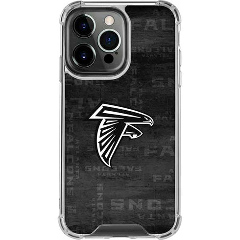 NFL Atlanta Falcons Black & White iPhone 16 Pro Max Clear Case
