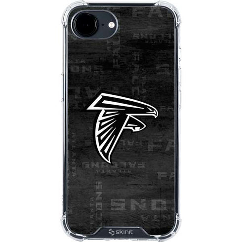 NFL Atlanta Falcons Black & White iPhone 16e Clear Case
