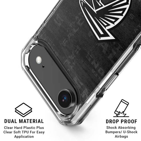 NFL Atlanta Falcons Black & White iPhone 17 Air Clear Case