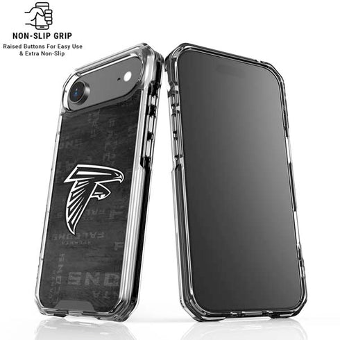 NFL Atlanta Falcons Black & White iPhone 17 Air Clear Case