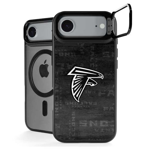 NFL Atlanta Falcons Black & White iPhone 17 Air Kickstand Case