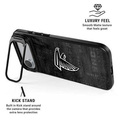 NFL Atlanta Falcons Black & White iPhone 17 Air Kickstand Case
