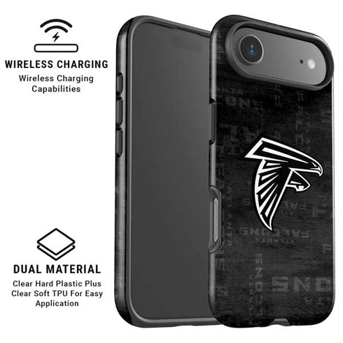 NFL Atlanta Falcons Black & White iPhone 17 Air Magsafe Impact Case