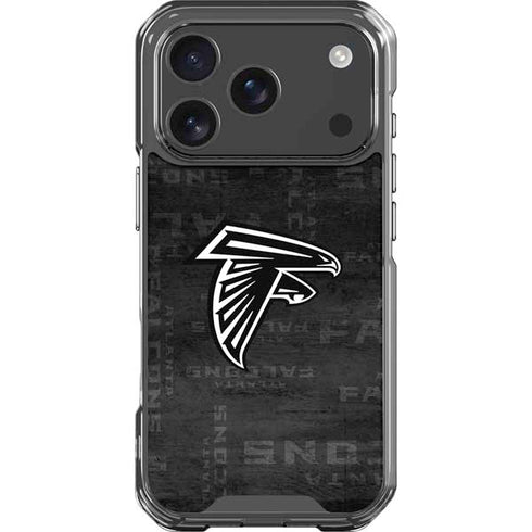 NFL Atlanta Falcons Black & White iPhone 17 Pro Clear Case
