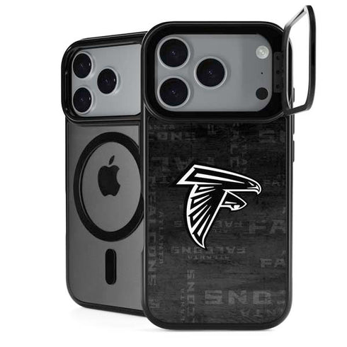 NFL Atlanta Falcons Black & White iPhone 17 Pro Max Kickstand Case