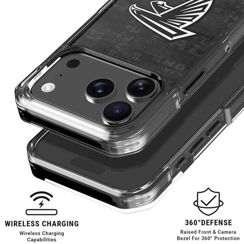 NFL Atlanta Falcons Black & White iPhone 18 Pro Clear Case