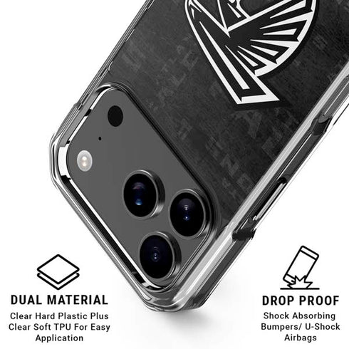 NFL Atlanta Falcons Black & White iPhone 18 Pro Clear Case
