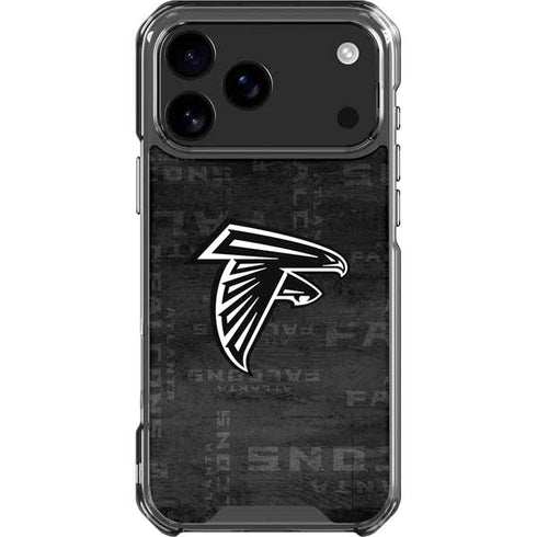 NFL Atlanta Falcons Black & White iPhone 18 Pro Max Clear Case