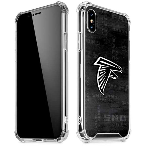 NFL Atlanta Falcons Black & White iPhone X/XS Clear Case