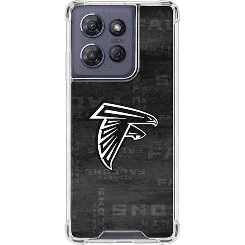 NFL Atlanta Falcons Black & White Moto G 5G (2025) Clear Case