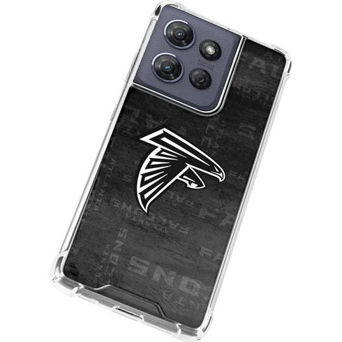 NFL Atlanta Falcons Black & White Moto G 5G (2025) Clear Case