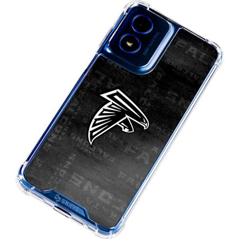 NFL Atlanta Falcons Black & White Moto G 5G (2024) Clear Case