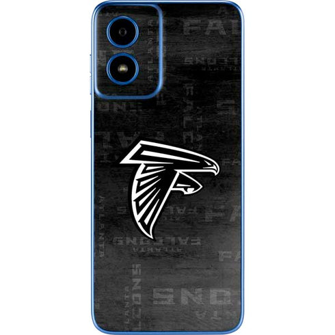 NFL Atlanta Falcons Black & White Moto G Play 4G (2024) Skin