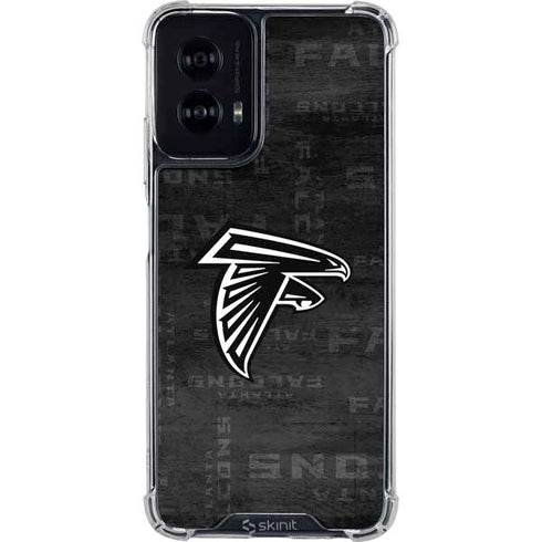 NFL Atlanta Falcons Black & White Moto G Power 5G (2024) Clear Case