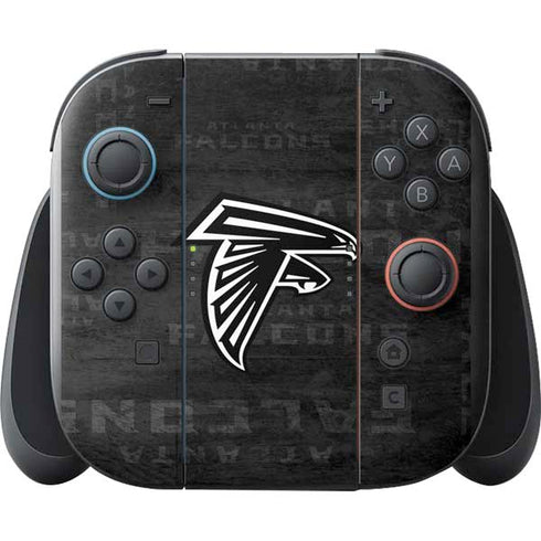 NFL Atlanta Falcons Black & White Nintendo Switch 2 (2025) with Joy-Con Skin