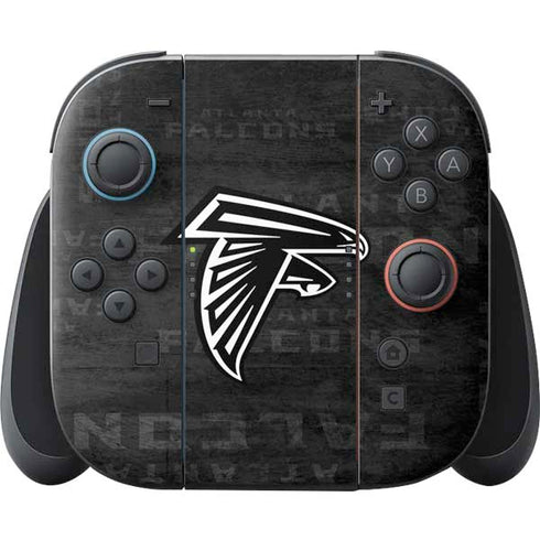 NFL Atlanta Falcons Black & White Nintendo Switch 2 (2025) Joy-Con Controller Skin