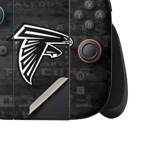 NFL Atlanta Falcons Black & White Nintendo Switch 2 (2025) Joy-Con Controller Skin