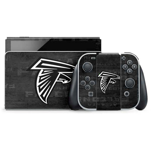 NFL Atlanta Falcons Black & White Nintendo Skins