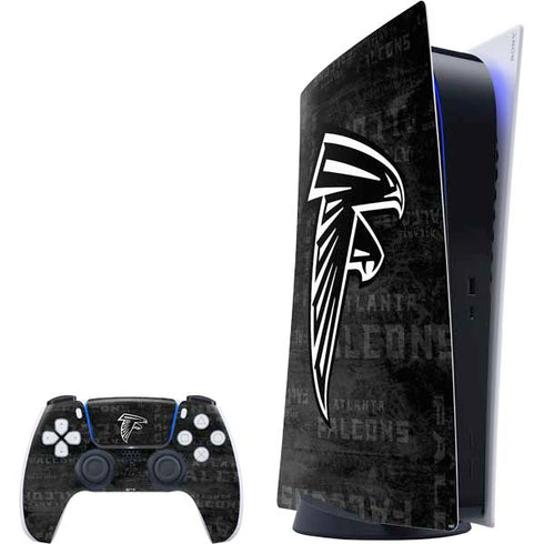 NFL Atlanta Falcons Black & White PlayStation PS5 Skins