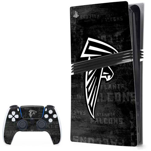 NFL Atlanta Falcons Black & White PlayStation PS5 Skins