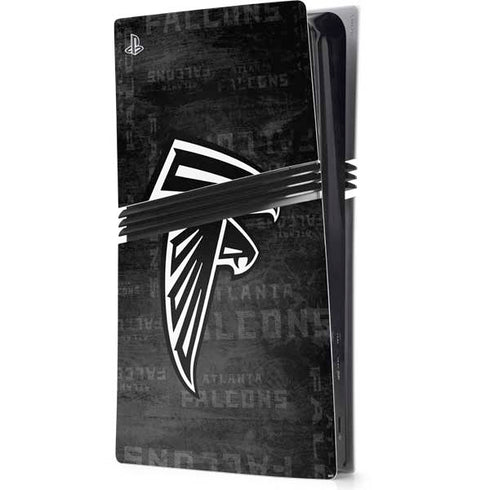 NFL Atlanta Falcons Black & White PS5 Pro Console Skin