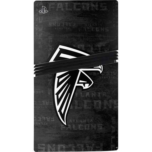 NFL Atlanta Falcons Black & White PS5 Pro Console Skin