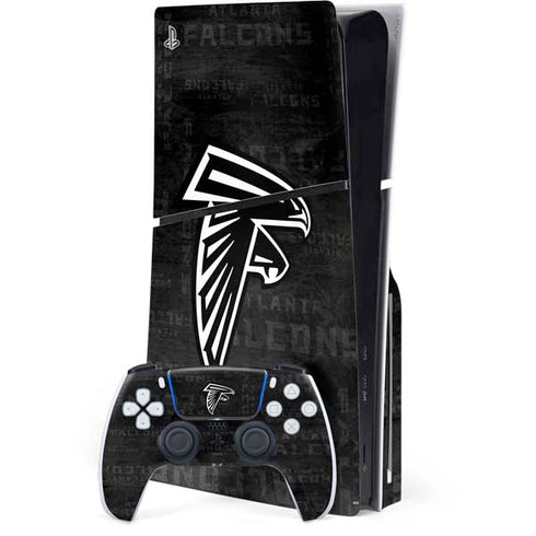 NFL Atlanta Falcons Black & White PlayStation PS5 Skins