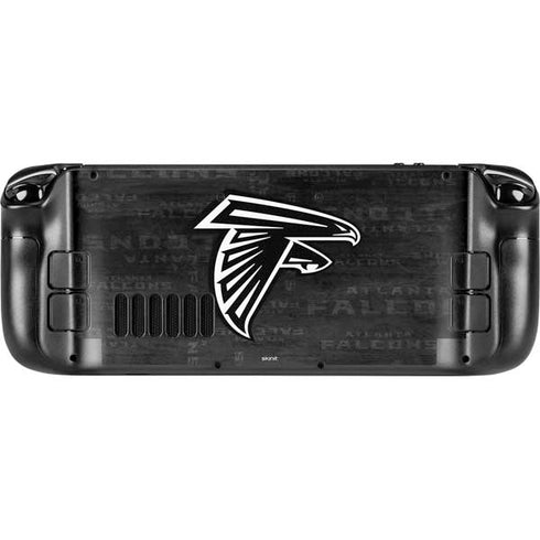 NFL Atlanta Falcons Black & White Steam Deck Handheld Gaming Computer Skin