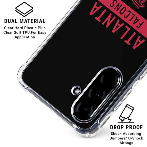 NFL Atlanta Falcons Black Performance Series Galaxy A36 5G Clear Case