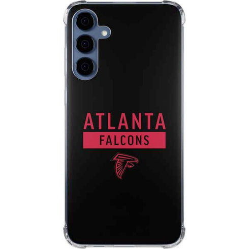 NFL Atlanta Falcons Black Performance Series Galaxy A55 5G Clear Case