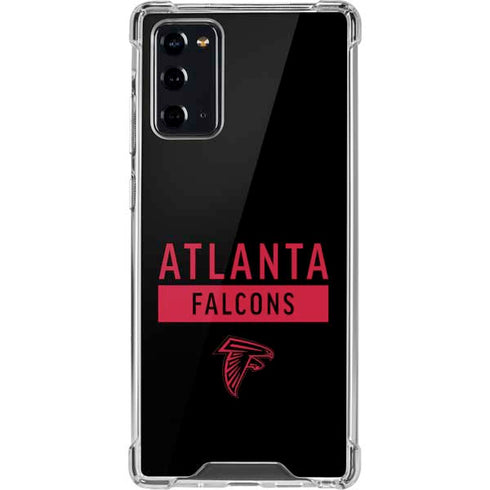 NFL Atlanta Falcons Black Performance Series Galaxy Note20 5G Clear Case
