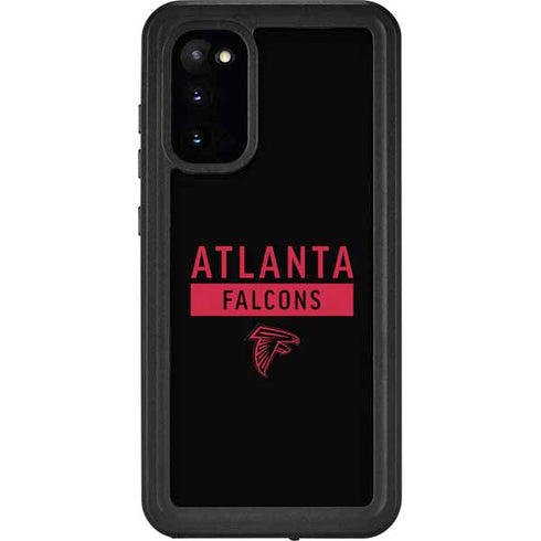 NFL Atlanta Falcons Black Performance Series Galaxy S20 Waterproof Case