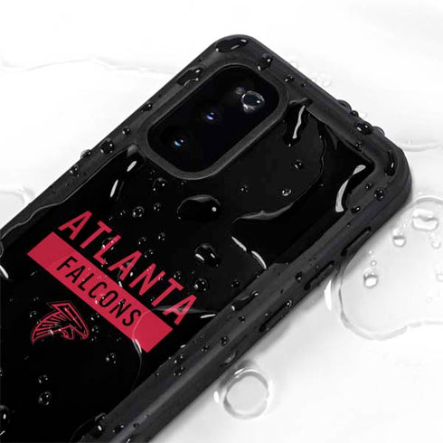 NFL Atlanta Falcons Black Performance Series Galaxy S20 Waterproof Case