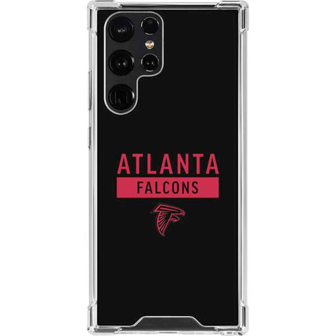 NFL Atlanta Falcons Black Performance Series Galaxy S23 Ultra Clear Case